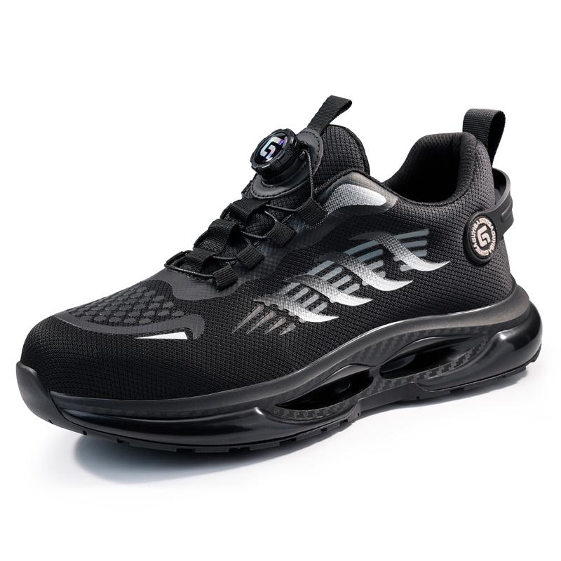 

Rotating Buttons Work Safety Shoes For Men Men Steel Toe Shoes Puncture-Proof Men Work Sneakers Lightweight Protective Boots 39