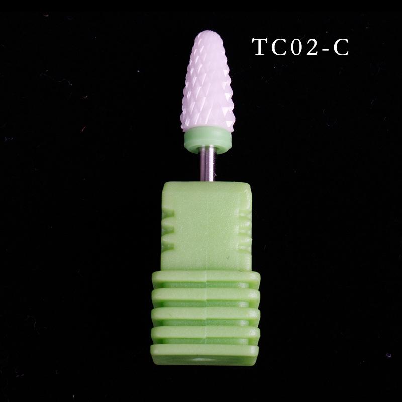 Ceramic Nail Grinding Head - Corn Bullet Rocket Shape for Electric Nail Grinder