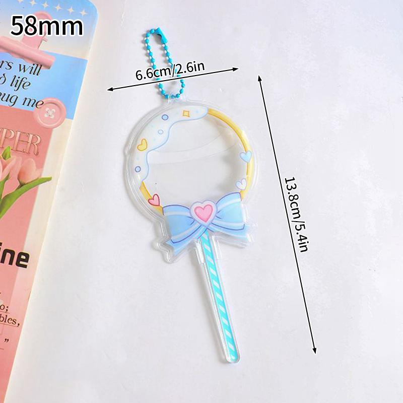 Lollipop Shape Photo Protector Case Girl Anime Diy Pins Display Cover Kpop Idol Photocard Holder Creative Pin Case Birthday Gift