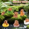 13/26Pcs Mini Capybara Figurine Resin Capybara Flower Pot Desk Decoration Accessories for DIY Cake Garden Moss Landscape Decor