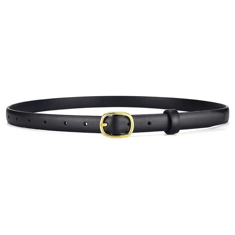 Women's Fashion Leather Belt - Slim, Versatile Pin Buckle for Jeans