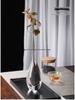 Zen Transparent Glass Vase for Hydroponic Plants and Small Mouth Flower Arrangements