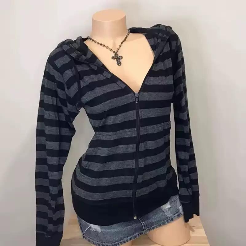 VAYLA Moda Lindo Casual Y2K Sudadera con capucha Ropa de calle High street Y2K Manga larga Top Clásico Ropa minimalista Único Hip Hop