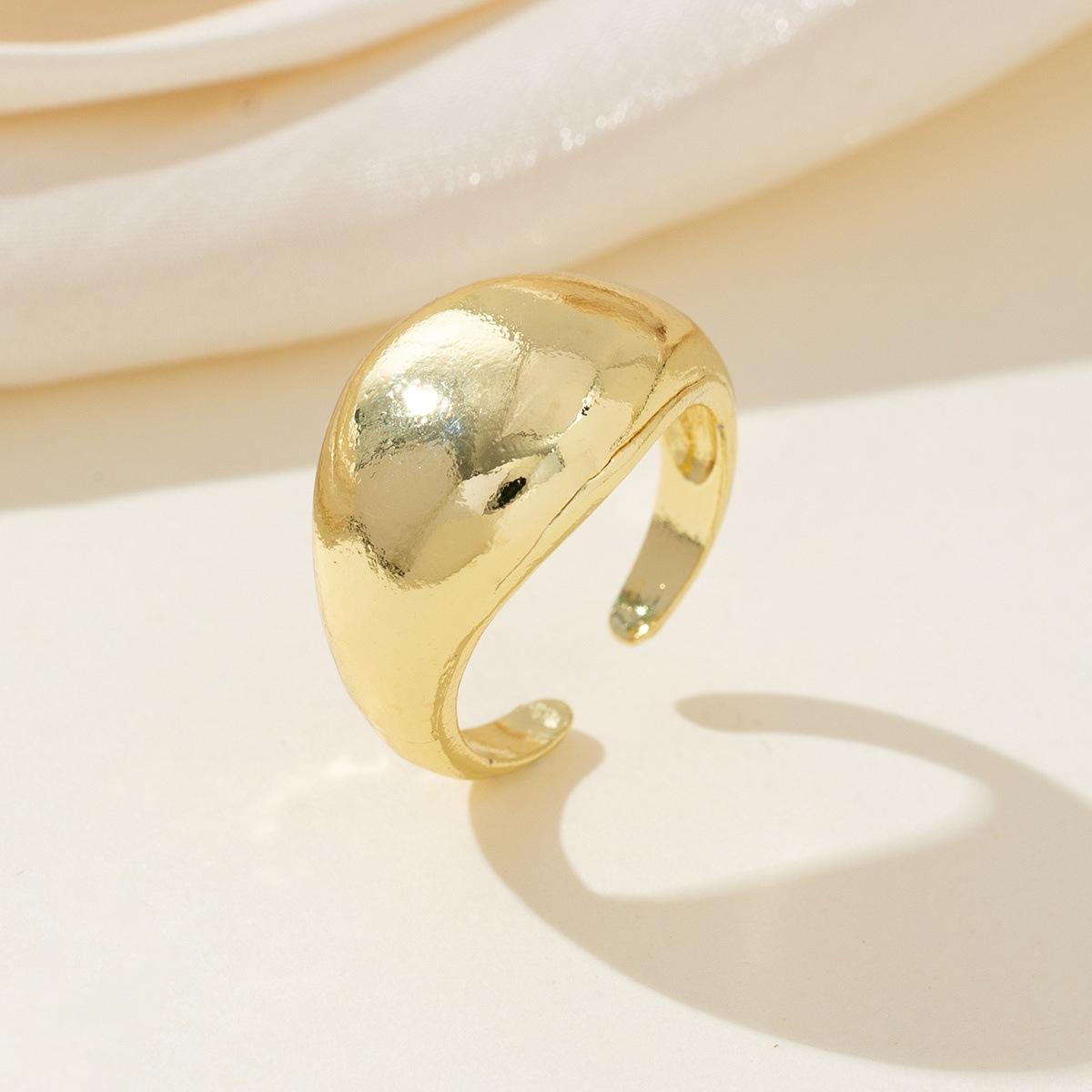 

Simple Glossy Oval Open Ring for Women Exquisite Vintage Finger Ring Fashion Casual Versatile Stackable Party Jewelry Gift 2026