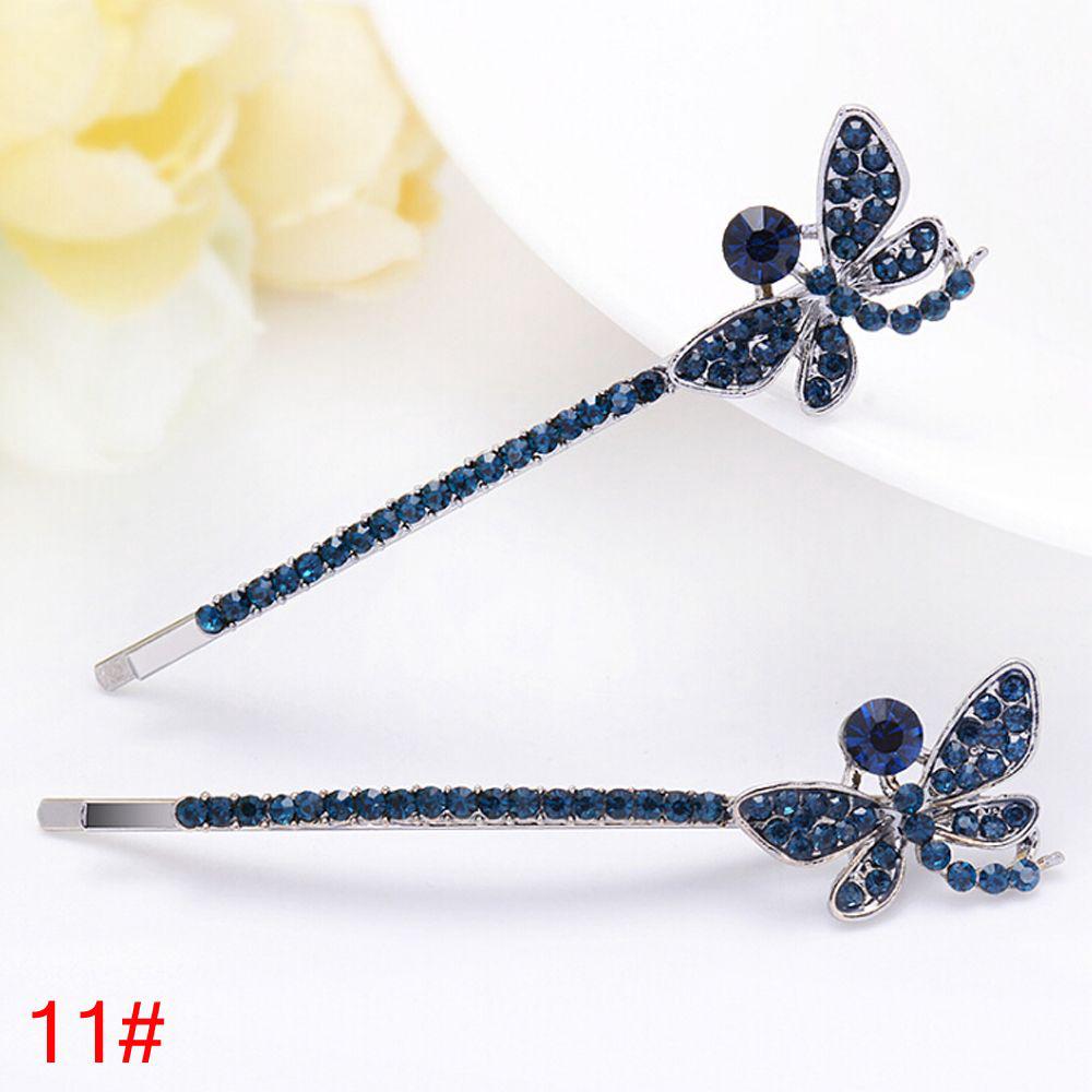 Flowers Shaped Women Girls Barrette Hairpin Bling Headwear Edge Clamp Crystal Rhinestone Hair Clip