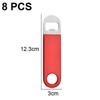 8-Piece Kitchen Heavy-Duty Stainless Steel Bottle Opener, Suitable For Beer Bottle Openers In Kitchens, Bars, Or Restaurants -Red