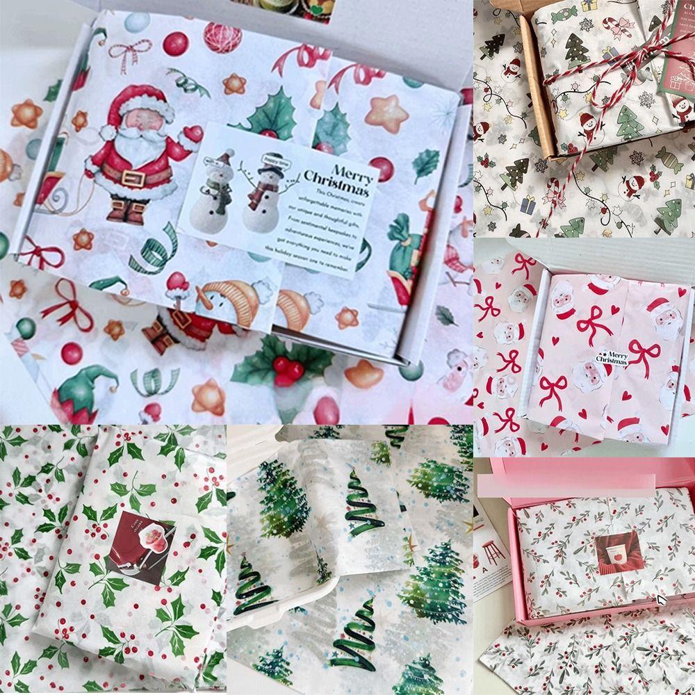 10 Feuilles Papier de Sydney Frotté à la Main Imprimé Feuille Papier de Soie Noël Anniversaires de Noël