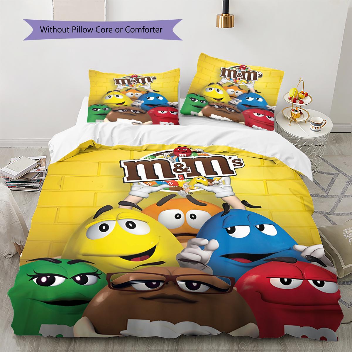 M&M`s raksta gultasveļa, Segu komplekts, Segas