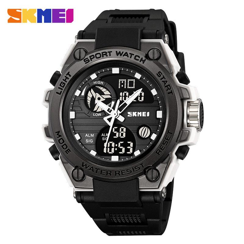 New Metal Case Large Dial Men's Electronic Watch Fashion Multifunctional Digital Dual Display Student Watch