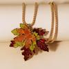 Maple Leaf Vintage Necklace Autumn And Winter All-match Leaf Pendant Accessories