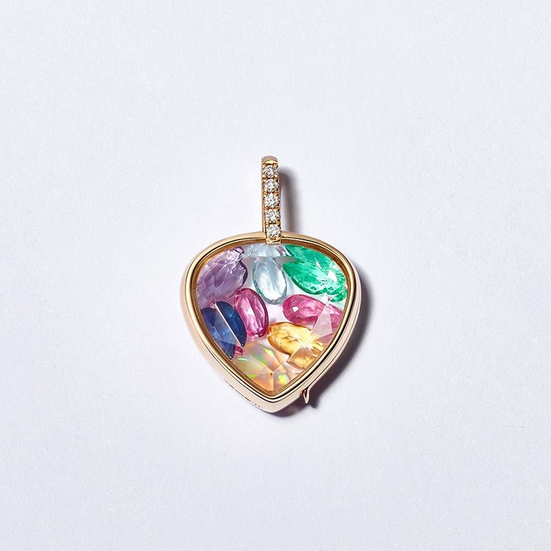 Pingente Caixa de Fotos Personalidade Retrô com Pingente DIY Aberturável Design Oco Caixa Transparente Cor Preservação Ouro