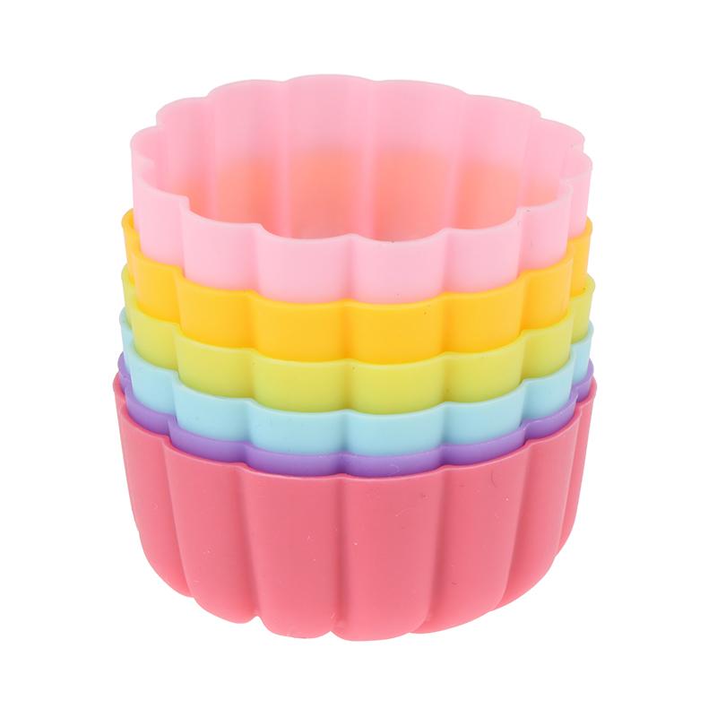 5 Stück 5 cm Kürbisblume Silikonform Kuchenbacken Antihaft Wiederverwendbare Formen