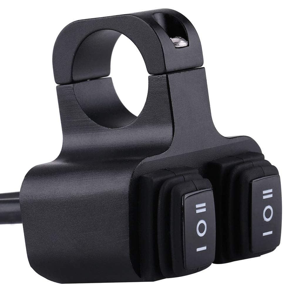 Motorcycle Handlebar Switch Control 7/8inch 3 Way On/Off Double Headlight Spotlight Control Button Ignition System Supplies Dual 3 Way Motorcycle