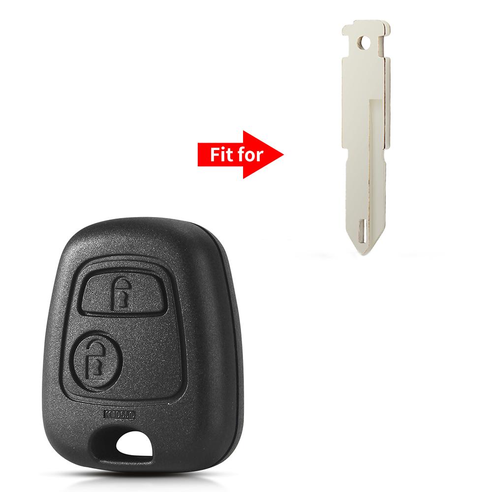 KEYYOU 10PCS Remote Car Key Shell Fob Case For Peugeot 106 107 206 207 306 307 406 407 Citroen C1 C2 C3 C4 C5 XSARA Picasso