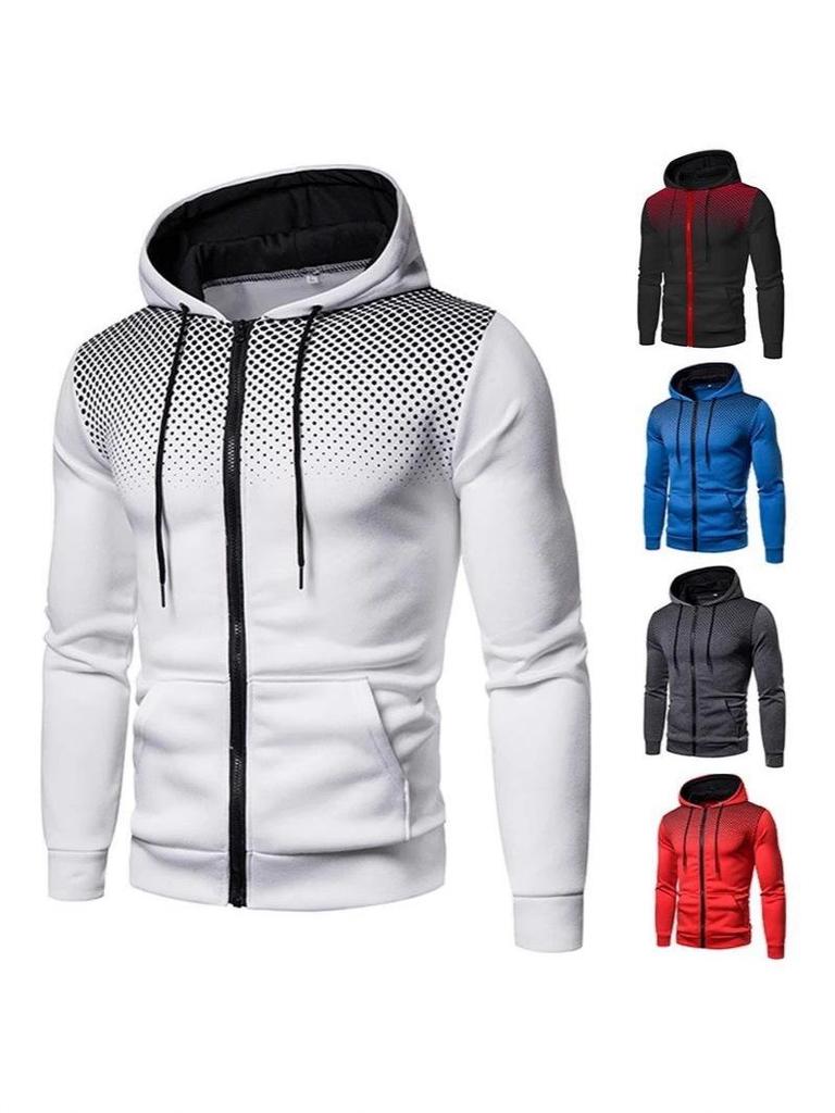 Herren Casual Sport Fitness Zip-up Hoodie Jacke - Herbst/Winter Stil