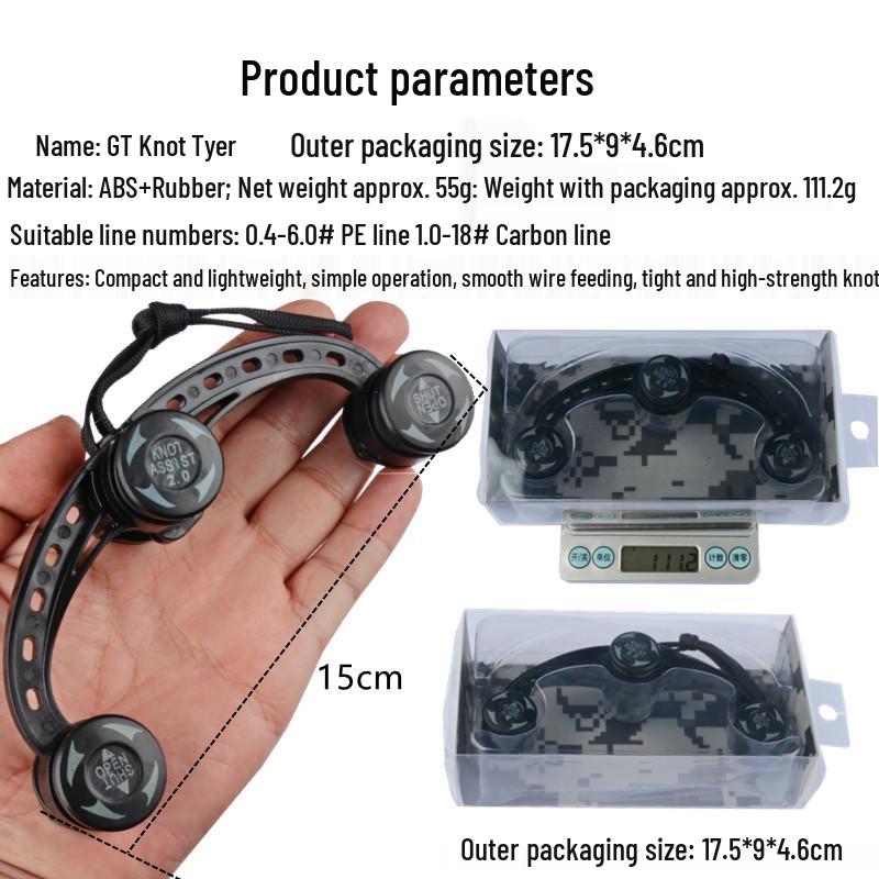 Lure & Line Knotting Tool: GT & FG Knot Quick Tyer, Knot Lure Line Winder, Fishing Gear