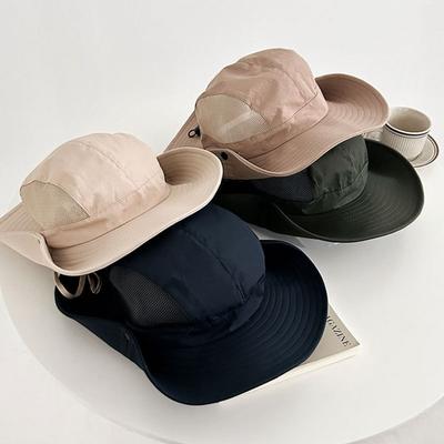 Fashion Wide Brim Men's Fisherman Hat Quick-drying Sun Protection Sun Hat Waterproof Breathable Fishing Hats Outdoor
