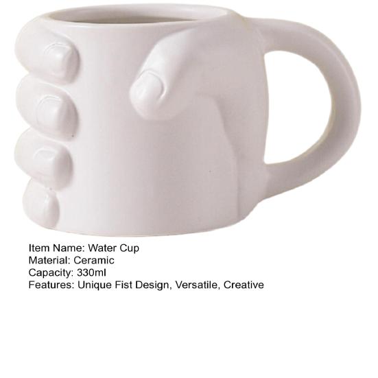 Coffee Cup 330ml Creative Fist-shaped Cup Fun Water Cup for Coffee Hot Drinks Modern Ceramic Drinkware Gift for Friends