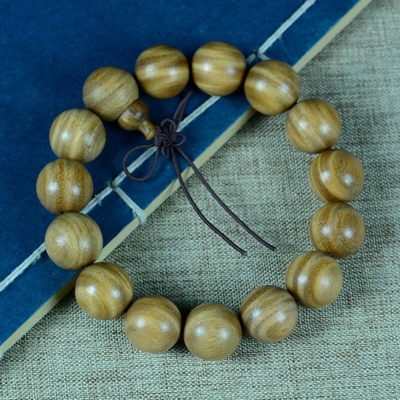Argentina old material submerged green sandalwood bracelet sandalwood wooden cultural toy bracelet men's and women's jewelry buddhist beads