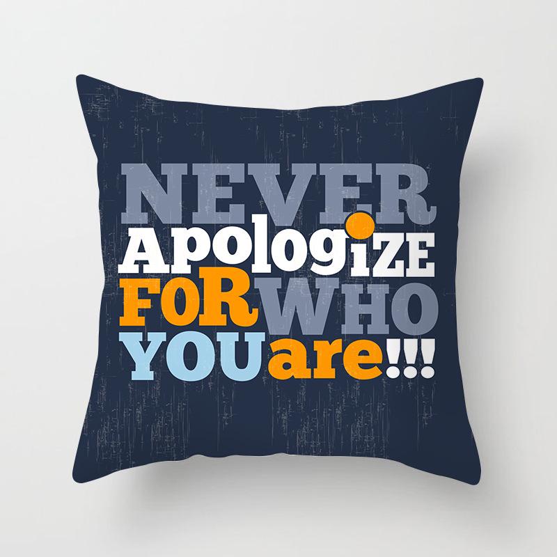 Nordic Black Letter Pillow Cushion Cover Living Room Sofa Car Pillow Cover Home Furnishings