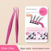 Anti-Stick Glue Tweezers for False Eyelashes, Suitable for Eyelash Extensions, Eyelash Curler
