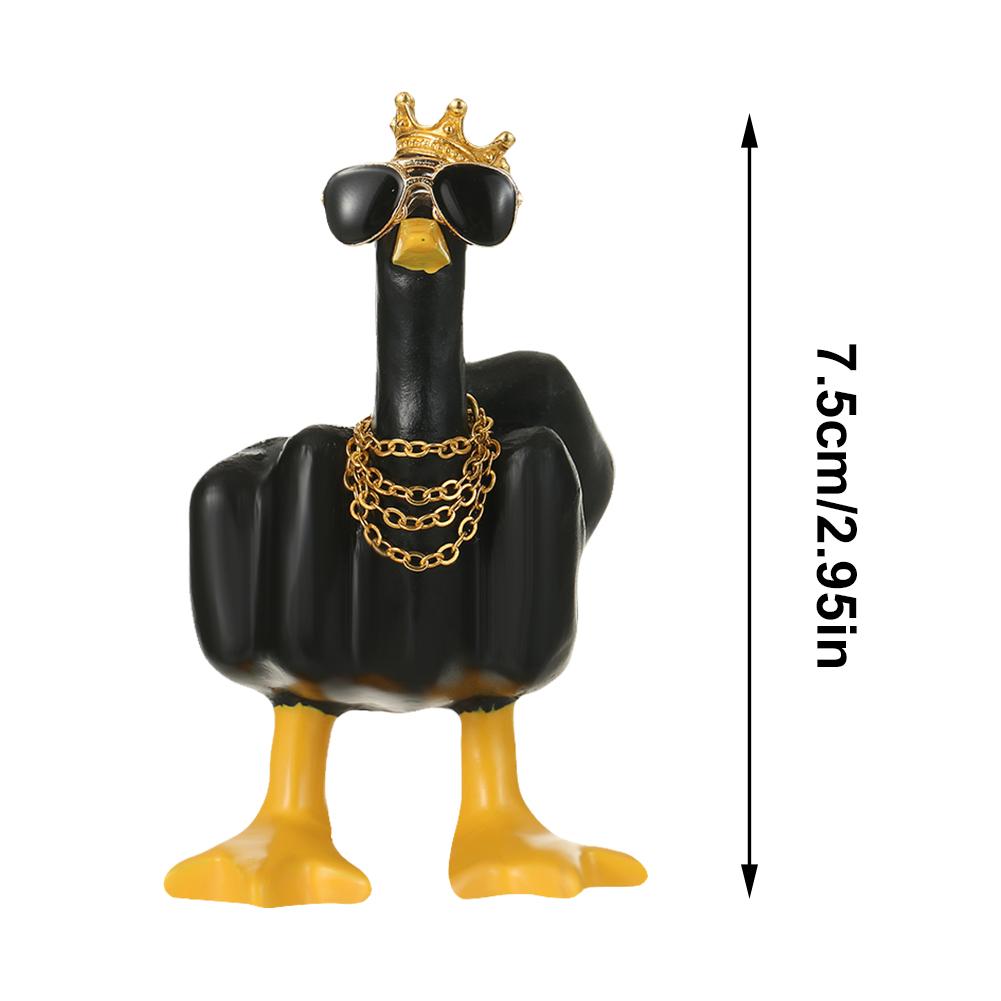 Middle Finger Figure With Legs Middle Finger Cute Duck Figurine Sculpture Middle Finger Home Desktop Ornament Garden Decoration