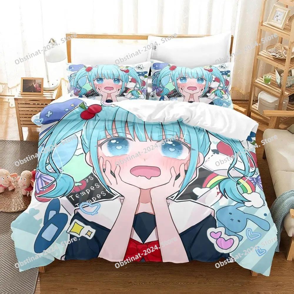 Nový 3D tisk Anime Magical Girl Site Povlak na přikrývku Ložní souprava Polyesterové povlaky na polštáře Povlak na peřinu Domácí dekorace Dárek Twin King Queen