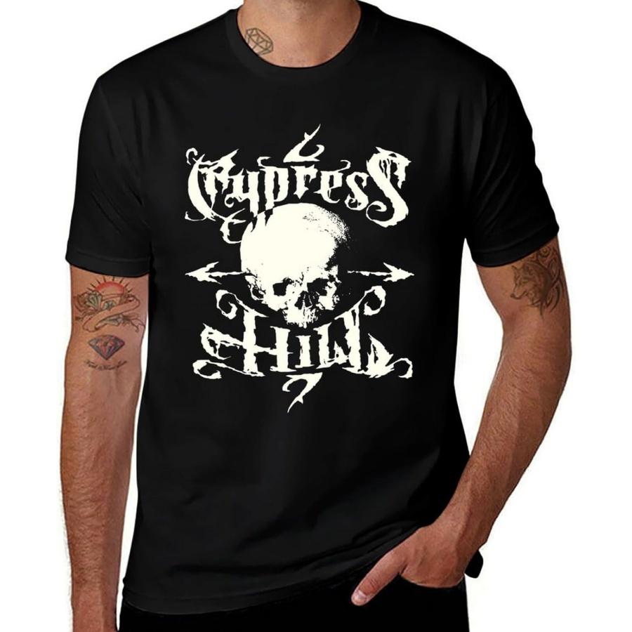 MAZHALAI Mens T-Shirts Cypress Hill Cotton Short Sleeve Crew Neck T Shirt S