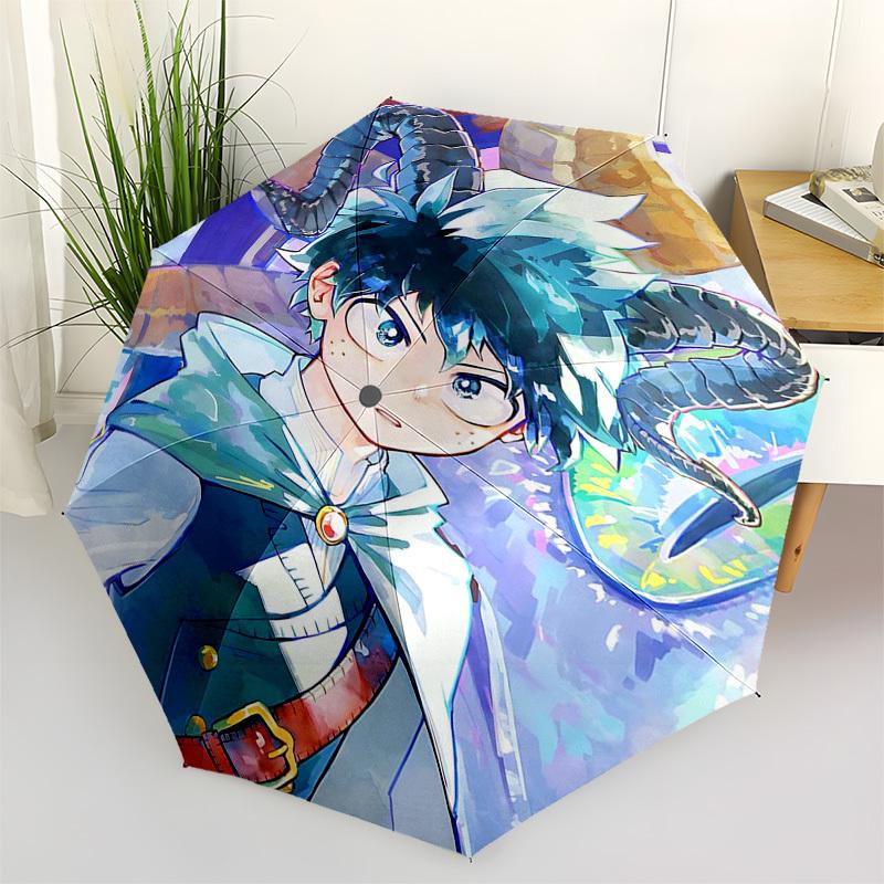 

1pc Outdoor Umbrella with Demon Slayer Design - Automatic Opening/Closing, Portable 3-Fold Design, 8-Rib Iron Frame, Perfect Gift for Fans, Trave