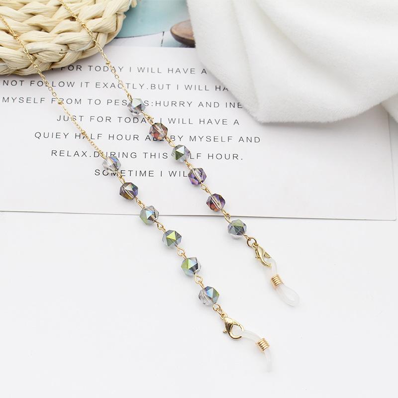 Bohemian Crystal Beaded Glasses Chains Lanyard Face Mask Chain Holder Eyeglass Rope Sunglasses Cord Neck Strap Gift for Women