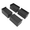4pcs Furniture Riser Black Enlarged Widened Rectangle Rubber 3in Furniture Leg Mat for Home