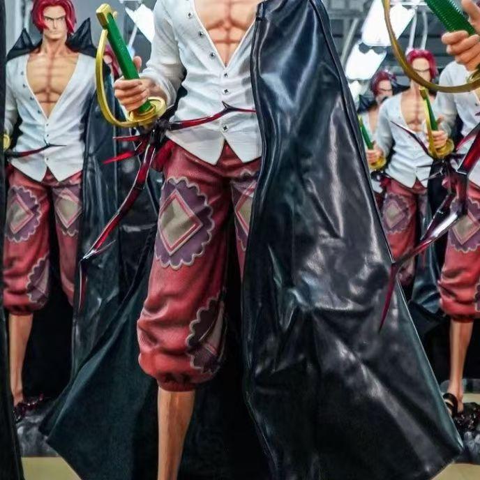 JT studio One Piece 27.5in/70cm Shanks Figura de Anime de estatua Red hair Domineering de Extra large Zoro PVC Mode Toys Gifts