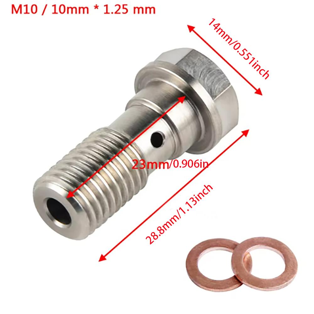Motoraccessoires Remklauw Banjobout Ontluchtingsnippel M10X1.0MM/1.25MM Roestvrij Staal 304 voor yamaha ktm sherco