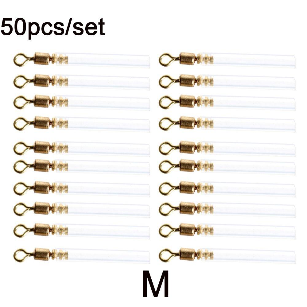 50Pcs High Quality Silicone 3 Size Bobber Copper Fishing Gear Drift Fishing Floats Block Rotation