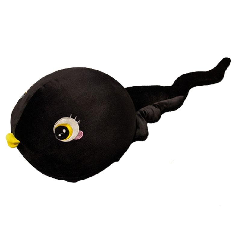 

Adorable Little Tadpole Short Plush Toy Doll Soft Comfort Warm Back Cushion чёрный