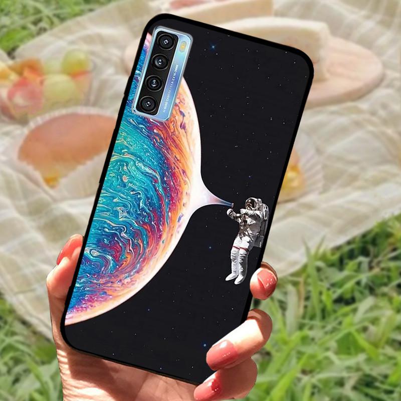 For TCL 20 5G Case Cover For TCL 20L Plus Silicone Soft Marble Black Bumper Funda Coque for TCL 20S 20LPlus TCL20 Protective