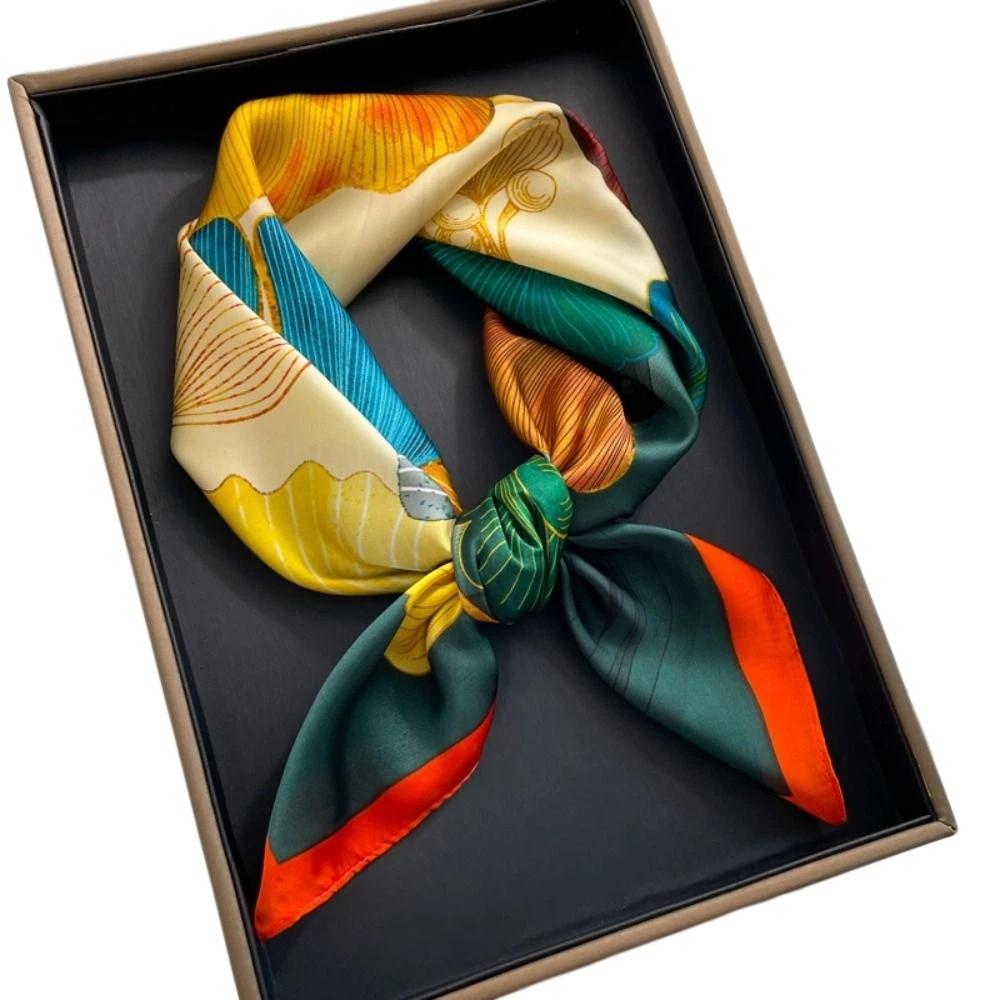Sweet Triangle Headband French Pastoral Style Silk Scarf Korean Hair Scarf For Girl Women