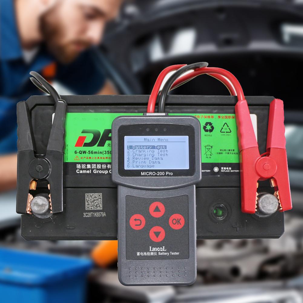 Alternator Battery Tester DC 7V-30V Automotive Battery Analyzer Cranking Charging Test Tool for Car Motorcycle Repairing