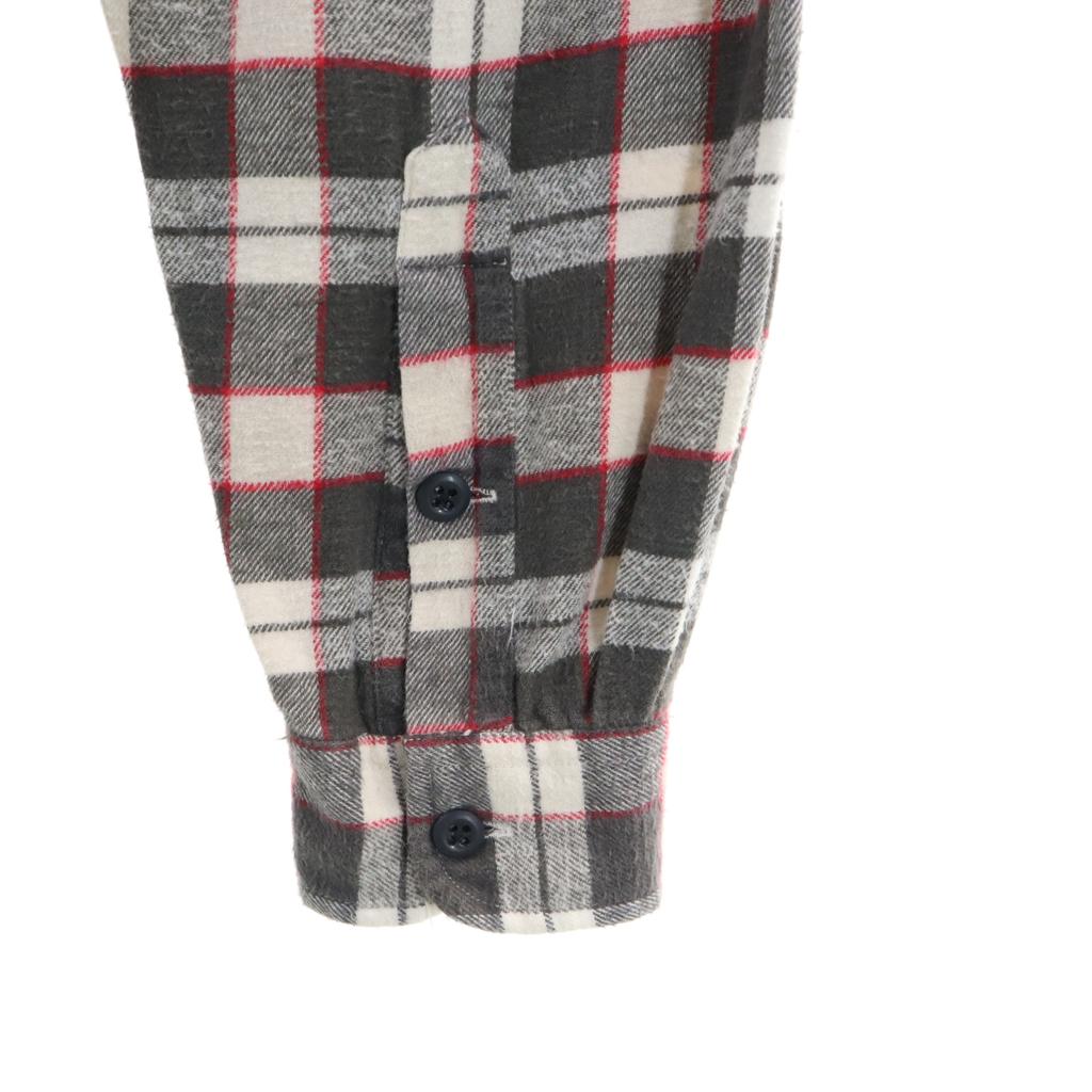 RRL 90er Jahre Initial-Etikett Rot 3 Sterne Altes Karomuster Langarm Flanellhemd Herren Gebraucht