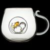 Forbidden City Palace Cat & Fish Creative Glass Mug