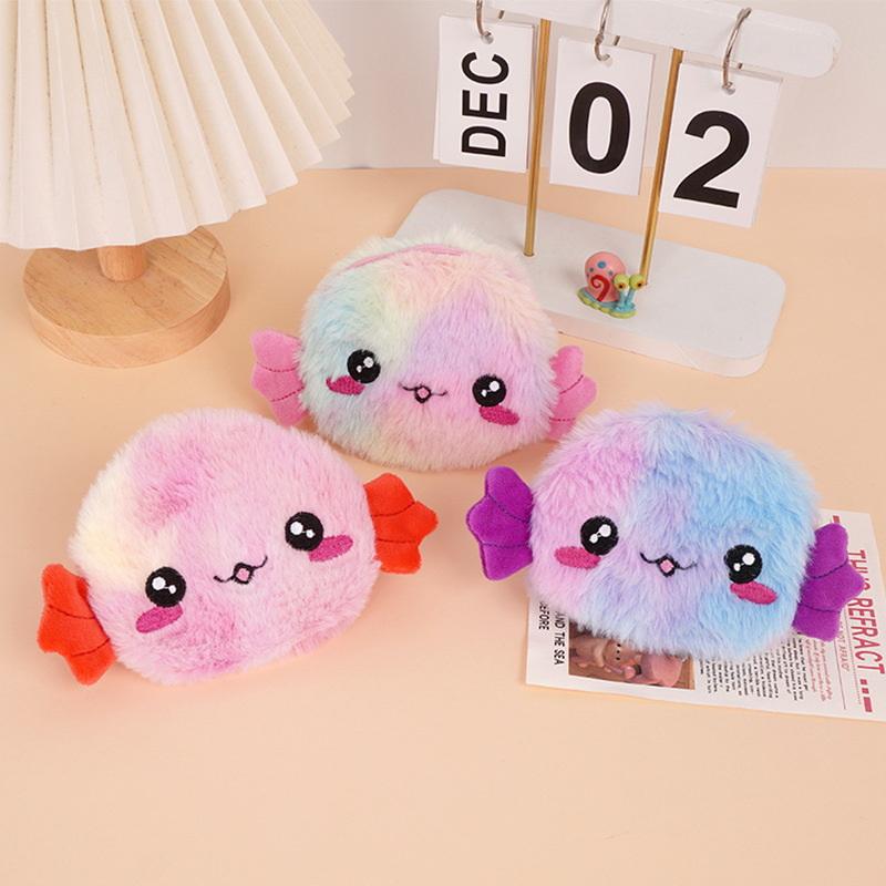 Niedliche Plüsch-Salamander-Münzbörse, Cartoon-Axolotl-Geldbörse, Tragbare Mini-Kopfhörertasche, Stilvoller Taschenanhänger