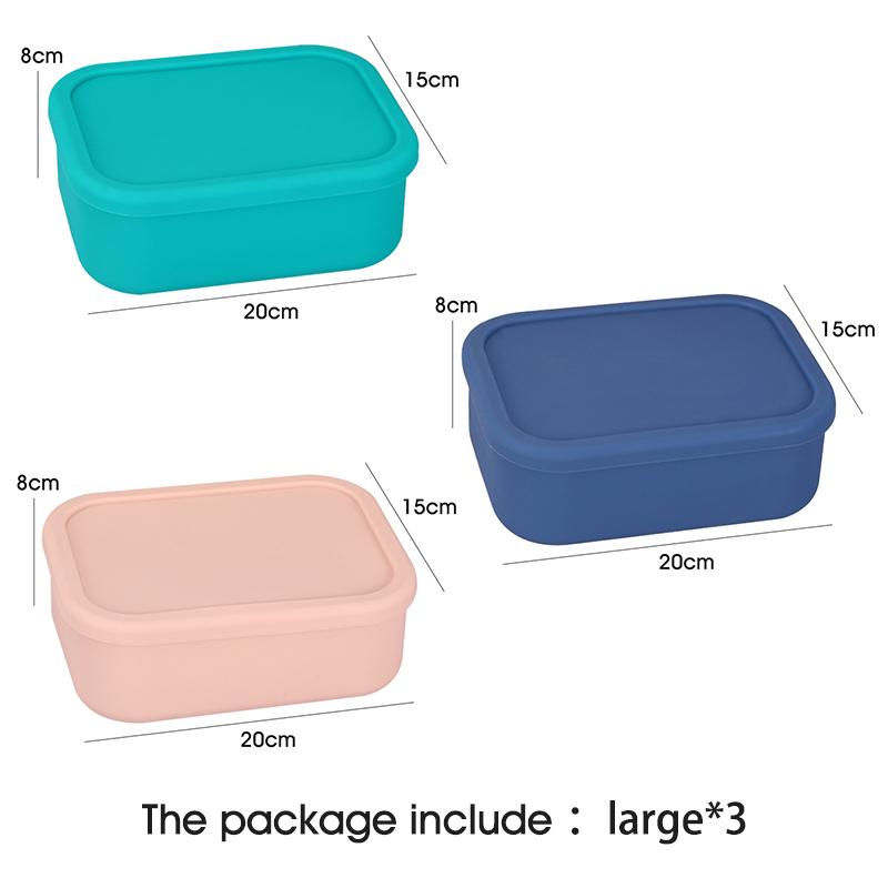 Silicone Bento Boxes Lunch Container,  Leak-Proof Lunch Container, BPA-Free, Dishwasher Safe