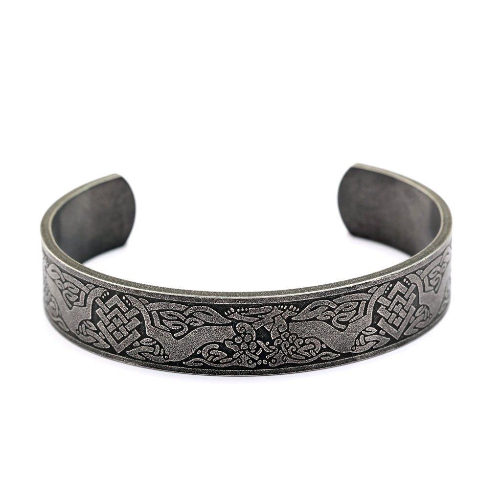 Viking Stainless Steel Old Bracelet Vintage Viking Totem C-Bracelet