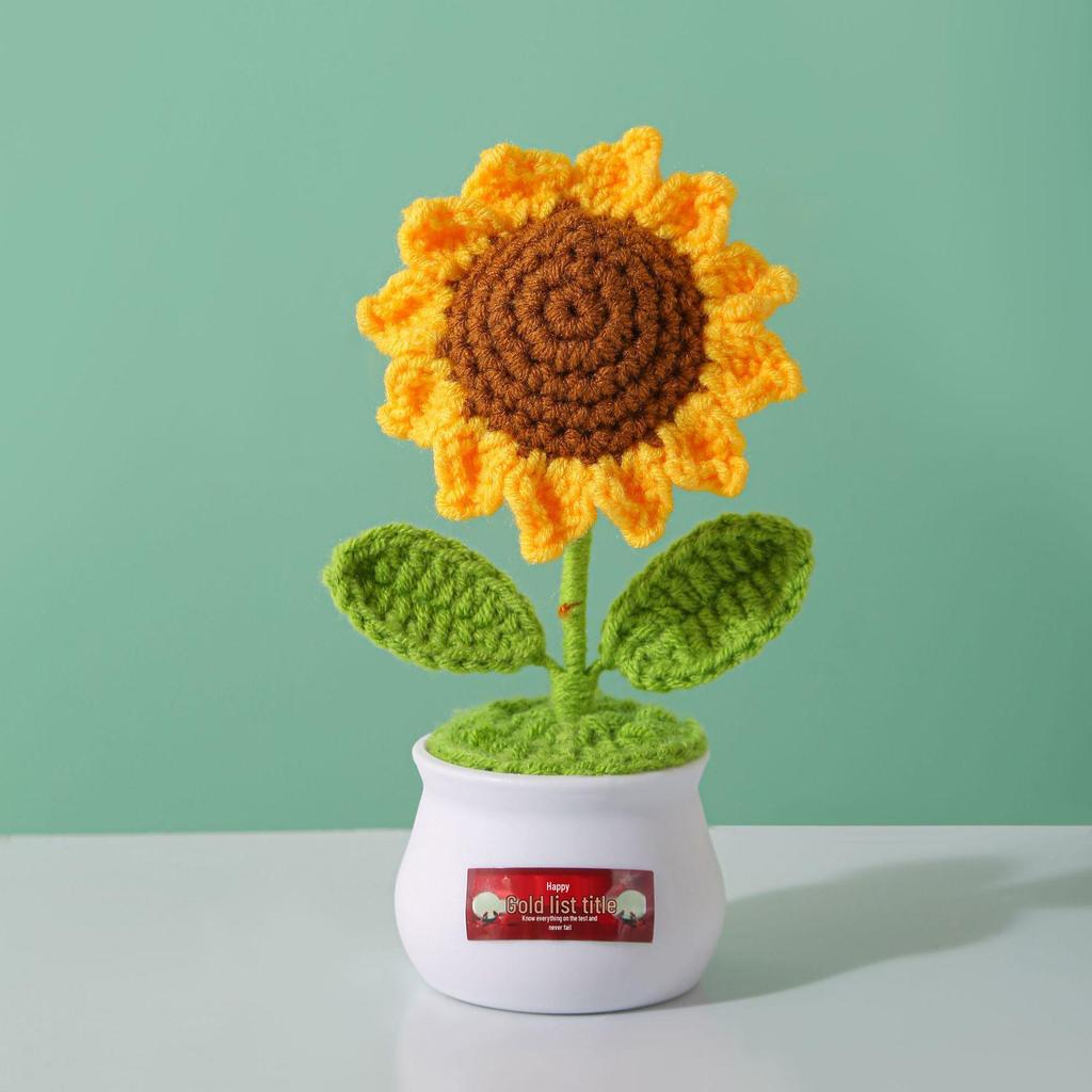 Sunflower Handmade Crochet Bouquet - Teacher's Day or Birthday Gift