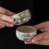 Chinese Style Ceramic Tea Cup Retro Kungfu Tea Bowl Household Handmade Master Cup Tea Pot Accessories Ceremony Drinking Tool