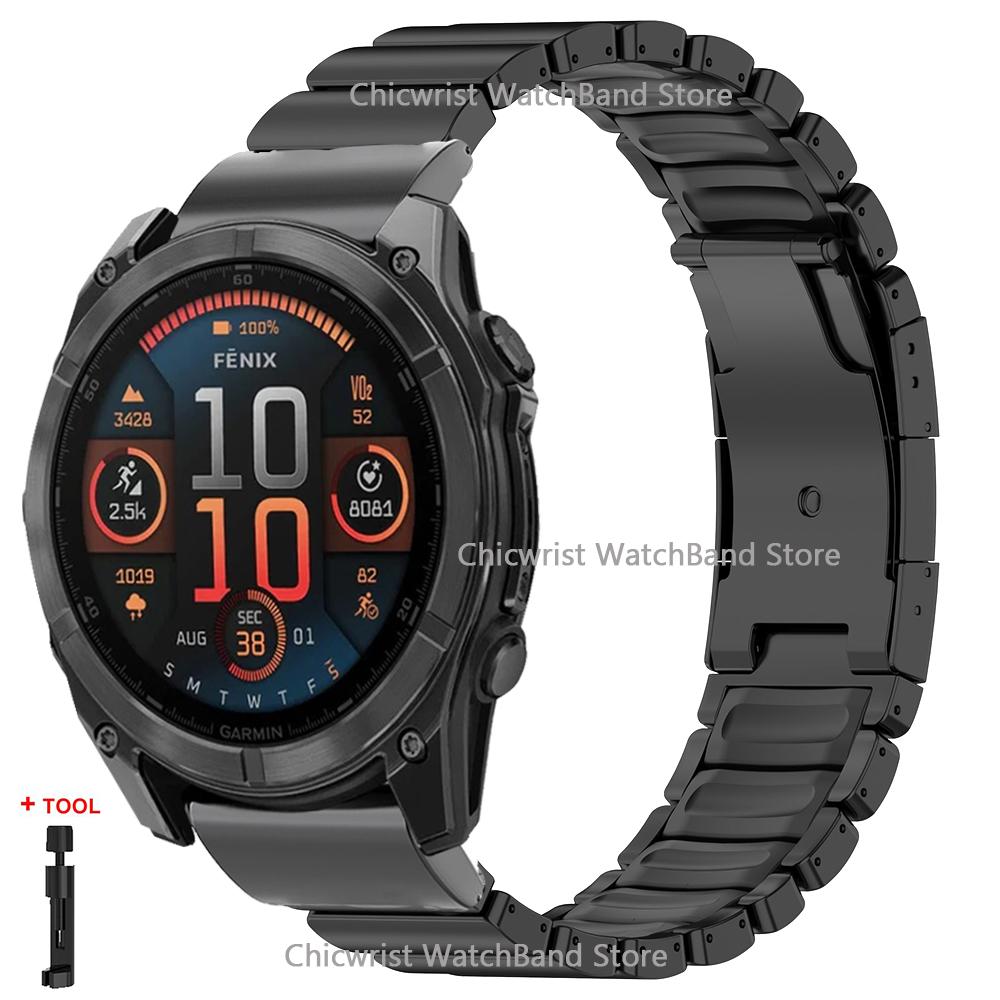 26mm Titanband für Garmin Uhr Fenix 8 7X Pro Tactix 7 EPIX Pro 51mm Enduro 3 2X Instinct 3 2X 50mm Quick Fit Armband