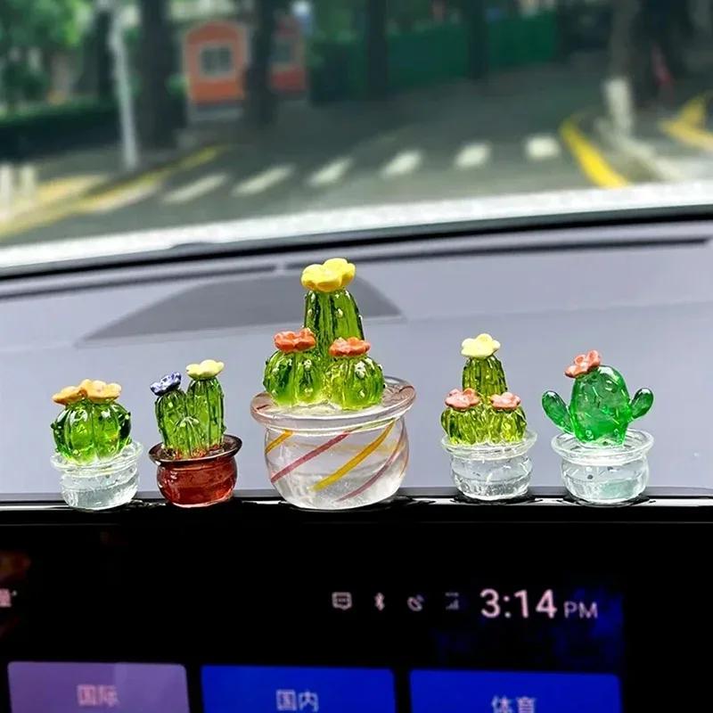 Mini Kaktus Figuren Ornamente Harz Kaktus Bonsai Dekor Skulpturen und Figuren Desktop Ornament Auto Heimdekoration