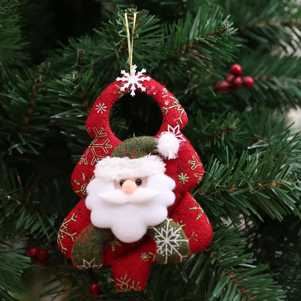 Christmas Dolls Retractable Santa Claus Snowman Elk Toys Xmas Figurines Christmas Gift For Kid Red Xmas Tree Ornament
