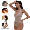 Shapewear Bodysuits for Women Sexy Sleeveless Halter Tops Summer V Neck Leotard Going Out Backless Bodycon One Piece Body Shaper