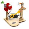 1 Set Early Learning Toy Technology Wooden Diy Hand Cranked Bubble Machine Toy For Kids Science Experiment Teaching Aids